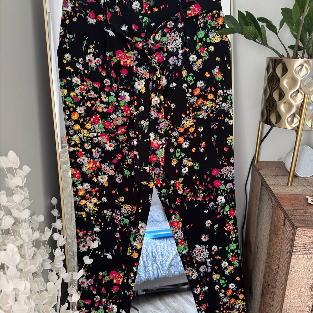 Jules & Leopold Black Floral Pants